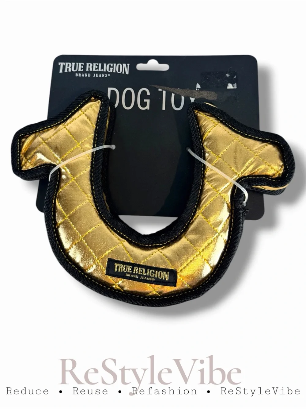 TRUE RELIGION Dog Toy Chew NWT Large Logo Shape NIP